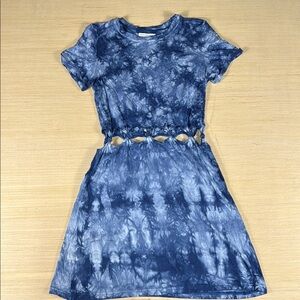 American Eagle Outfitters Blue and‎ White Raglan Sleeve Casual Dress Women’s S